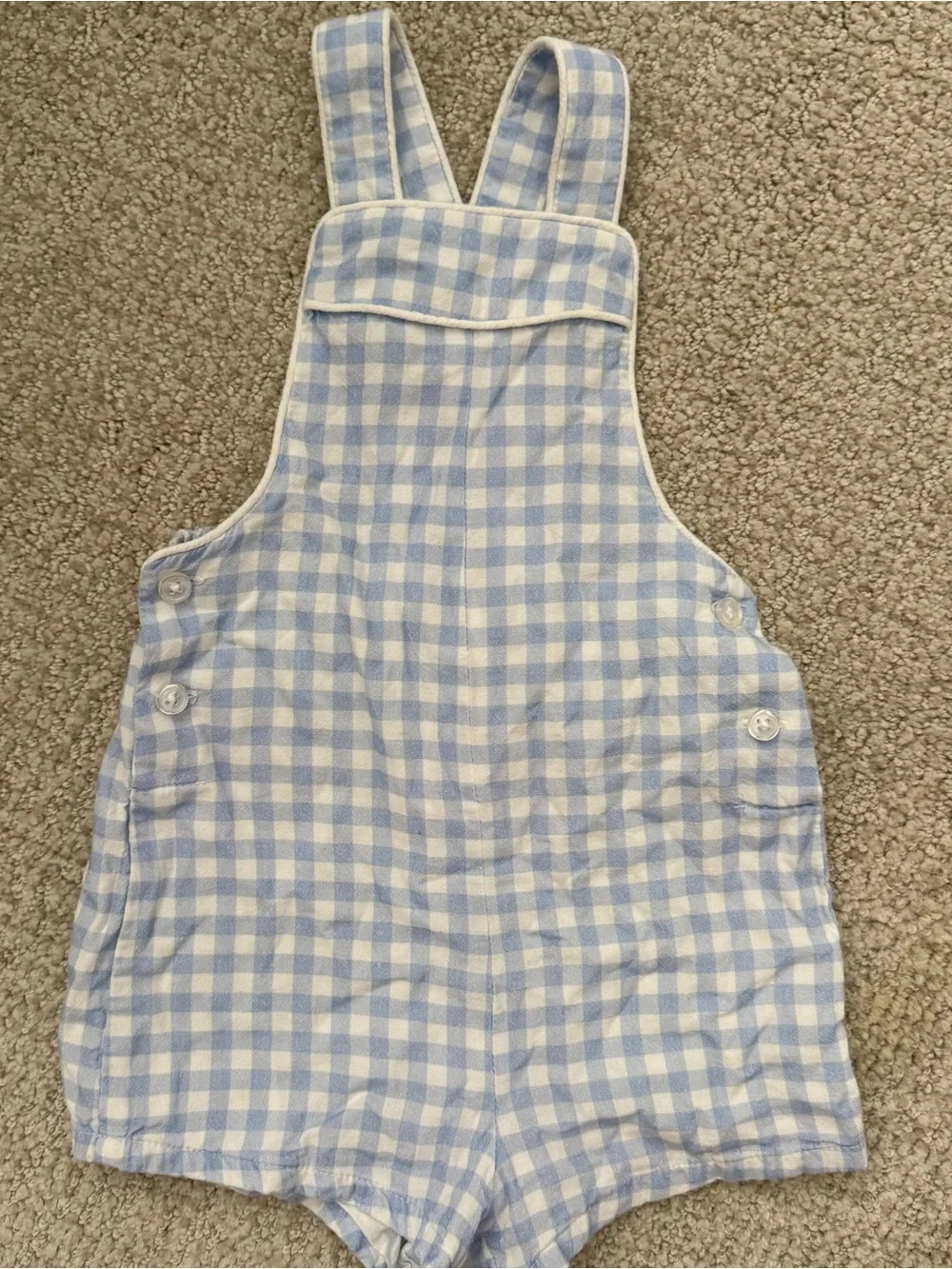 Lot of Minnow Baby Boys Cotton Romper Bubbles 18-24 Months blue stripe gingham